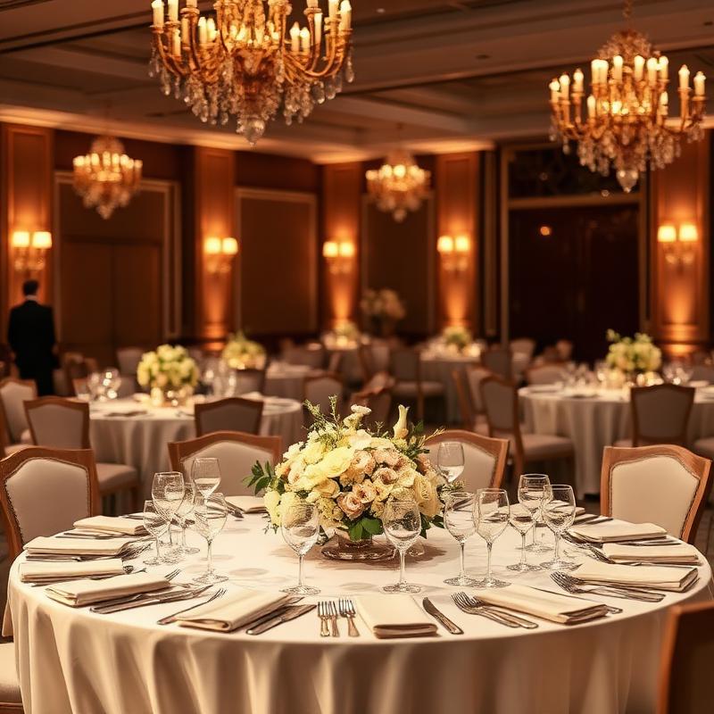 Beautiful wedding reception setup